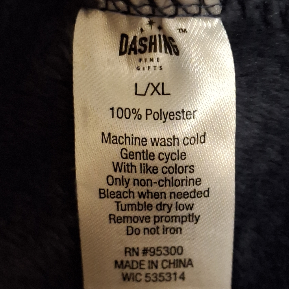 Luxurious Navy Plush Robe - Picture 7 of 7